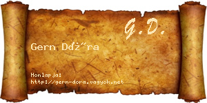 Gern Dóra névjegykártya
